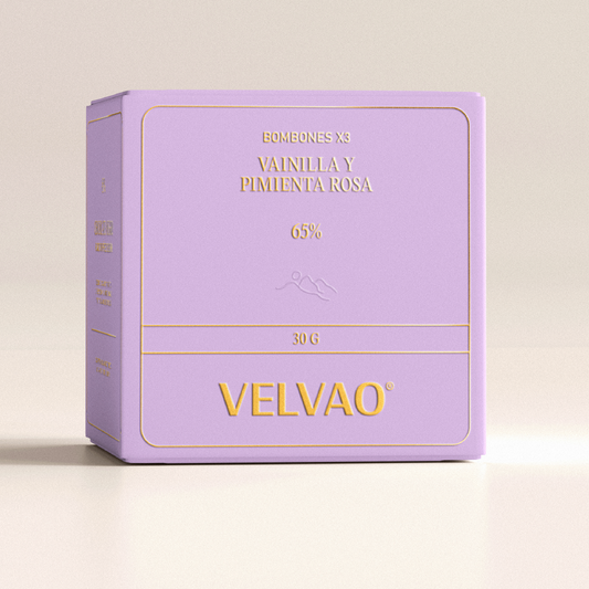 BOMBONES X3 VAINILLA Y PMIENTA ROSA 65%