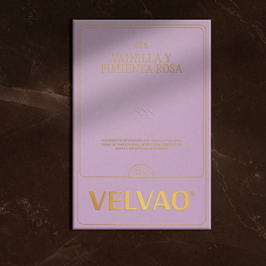 VAINILLA Y PIMIENTA ROSA 65% 25G